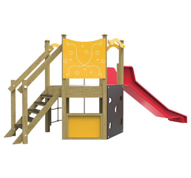 Structure multi-activités SQUARE perche bois/polyester - Procity