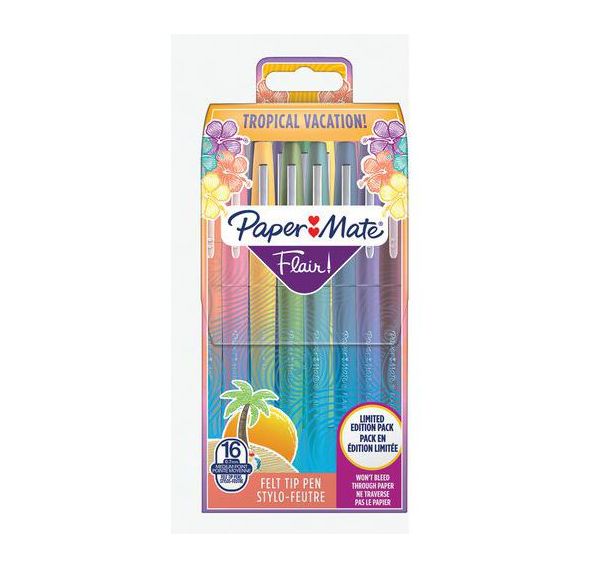 Stylo feutre Paper Mate Flair tropical vacation wallet X16