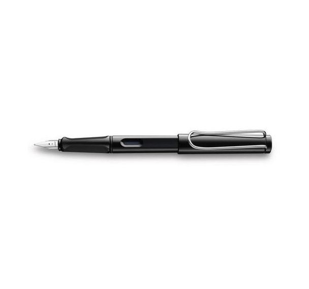 Stylo plume pointe moyenne noir Lamy Safari + 1 cartouche bleue
