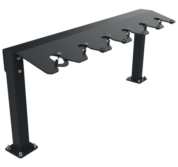 Support-trottinettes TROTIM 6 places métal platine - Buton Design