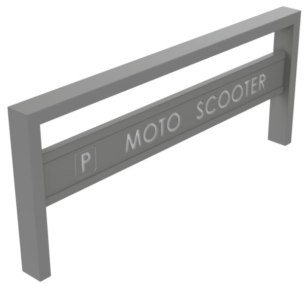 Support motos/scooters SECUR signalétique métal - Buton Design