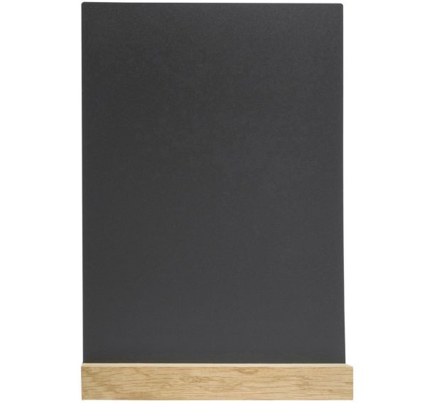 Support visuel vertical ardoise socle bois - Exacompta