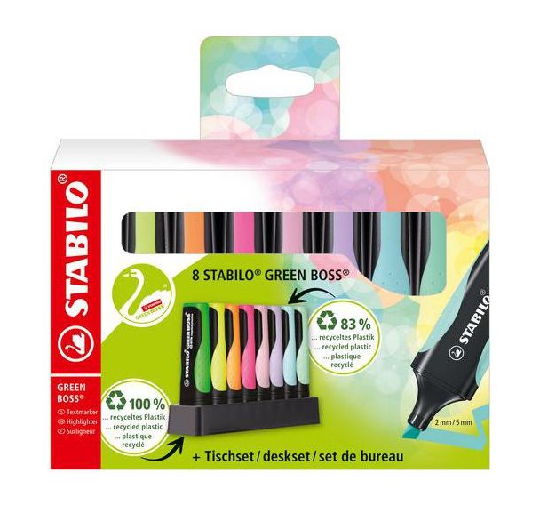 Surligneur couleurs assorties Green Boss - Stabilo