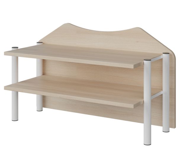 Surmeuble buffet Malibu 2 portes fond bois - Manutan Expert