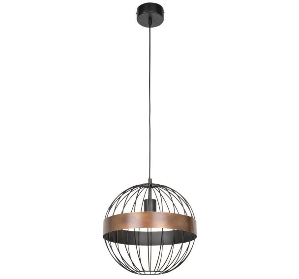 Suspension Raw globe boule Ø30 en métal noir
