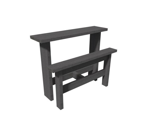 Table-banc haute Snack 2 places plastique recyclé - Espace Urbain