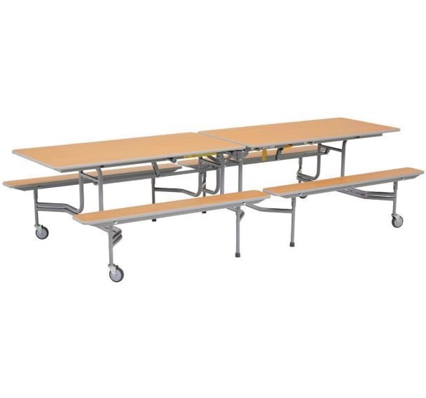 Table-banc mobile rectangulaire 4 bancs 16 assises - Sico