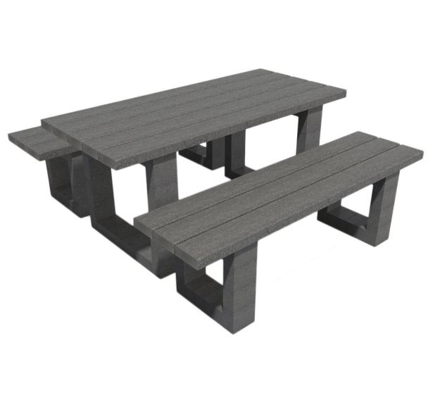 Table-bancs Escapade enfant plastique recyclé - Espace Urbain