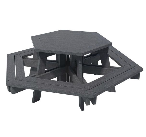 Table-bancs Gala plastique recyclé - Espace Urbain