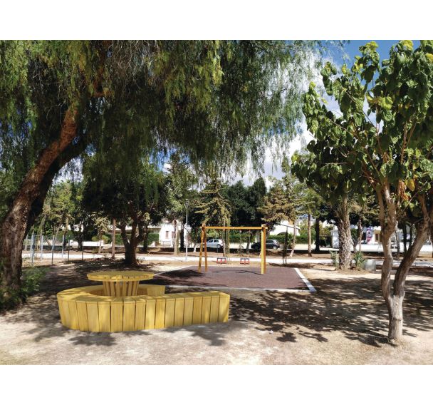 Table-bancs Hélios+ banquettes - Mobextan