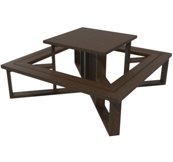 Table-bancs Station plastique recyclé - Espace Urbain