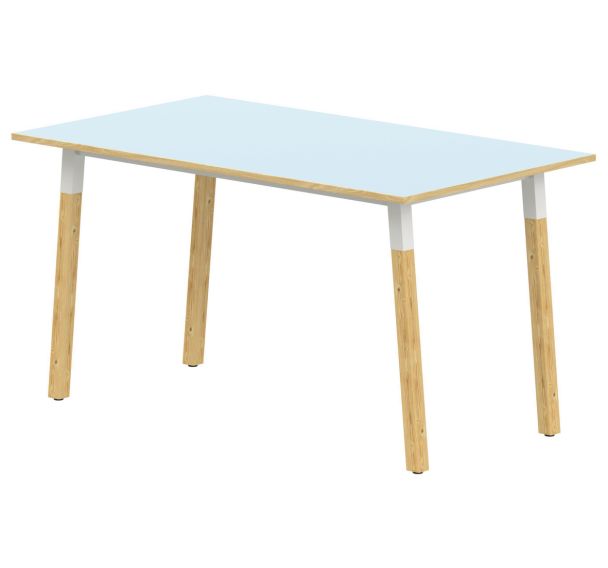Table 4 pieds inclinés métal/bois 160 x 80 cm stratifié ABS