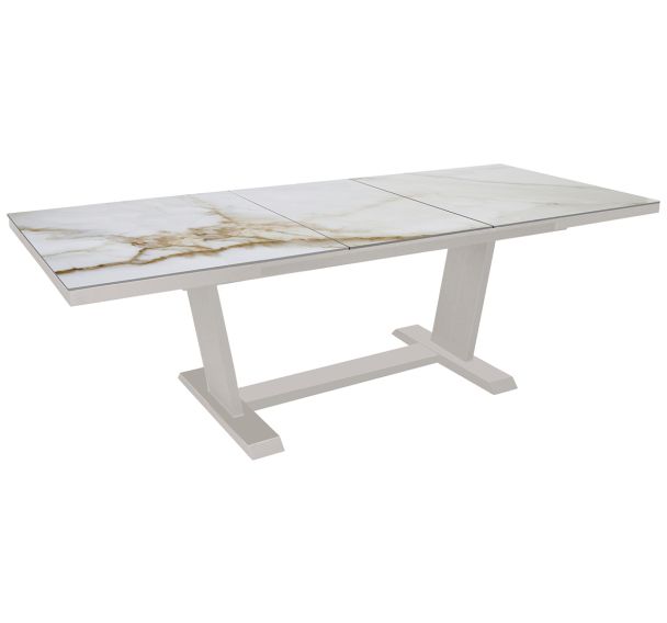 Table Amber 180/240x100 cm kedra/alu - Proloisirs
