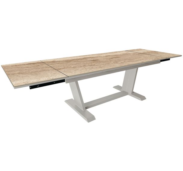 Table Amber 180/280x100 cm kedra/alu - Proloisirs