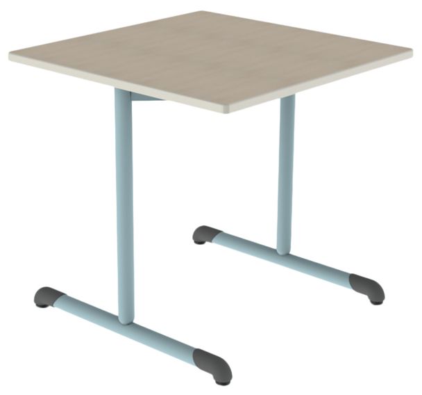 Table Bandana 80 x 80 cm T6 - DL - strat polyuréth. acacia beige/lagon