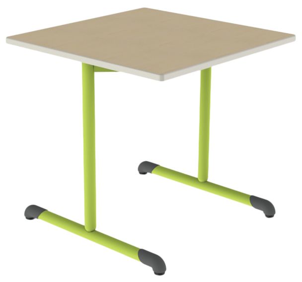 Table Bandana 80x80 dégagemt latéral stratifié polyuréthane-Mobidecor
