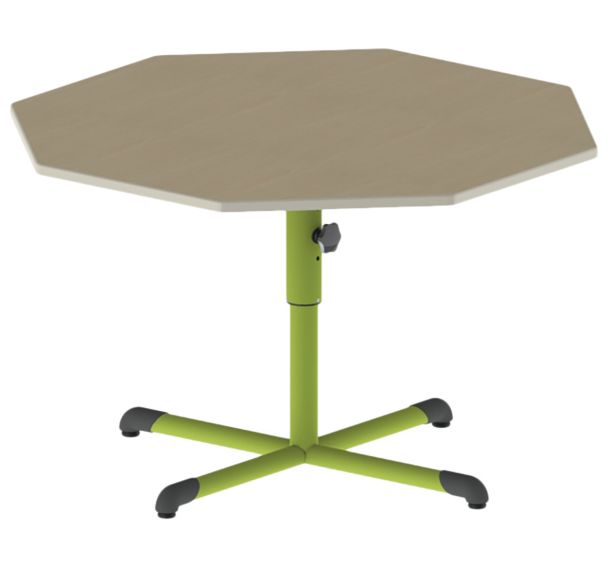 Table Bandana octogonale Ø120 réglable strat polyuréthane - Mobidecor