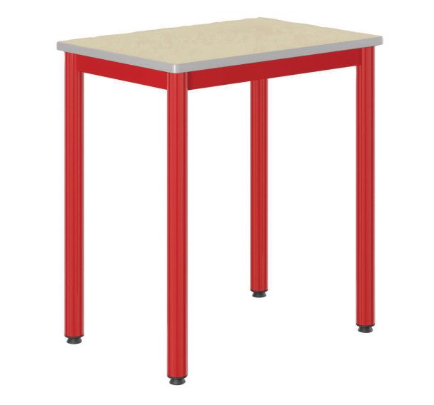 Table Carélie 70 fixe strat coq oeuf chants polyuréthane - Mobidecor