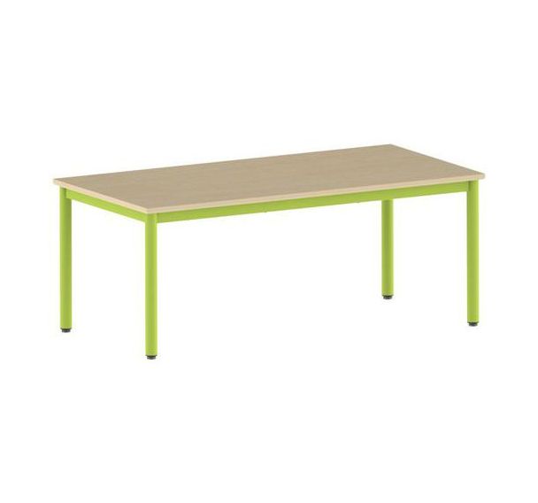 Table Carélie rectangulaire 160 80 cm fixe pieds stratifié - Mobidecor