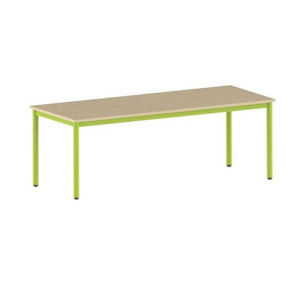 Table Carélie rectangulaire 200 80 cm fixe pieds stratifié - Mobidecor