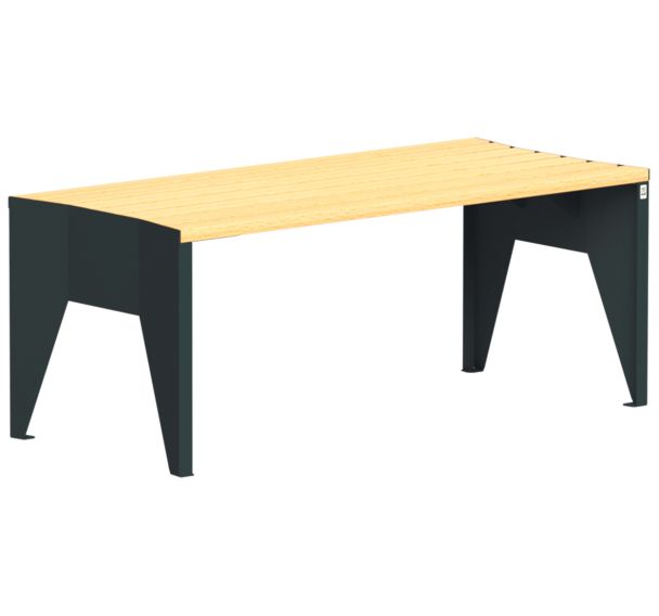 Table ECO A - 1,90 m robinier/acier - Tolerie Forezienne