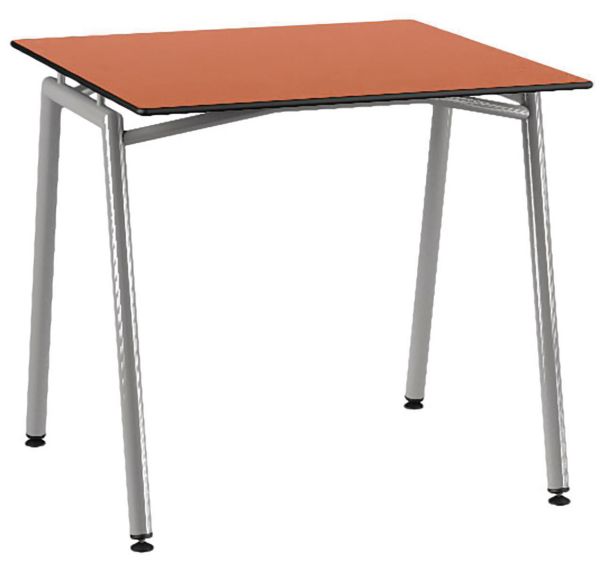 Table Ella carrée 80 x 80 cm fixe pieds stratifié compact - Mobidecor