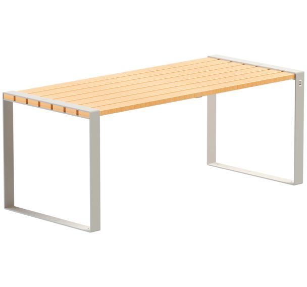 Table Forézien 1,90 m robinier/acier - Tolerie Forezienne