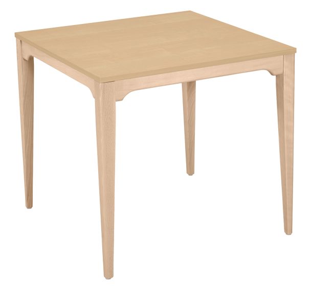 Table Grand Large 80 x 80 cm 4 pieds - stratifié ABS - Sunset Creation