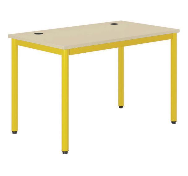 Table Info prof 70 cm T6 passe câble strat. chants polypro - Mobidecor