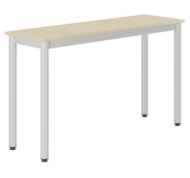 Table Lyra 130 40 cm pieds mélaminé chants polypropylène - Mobidecor