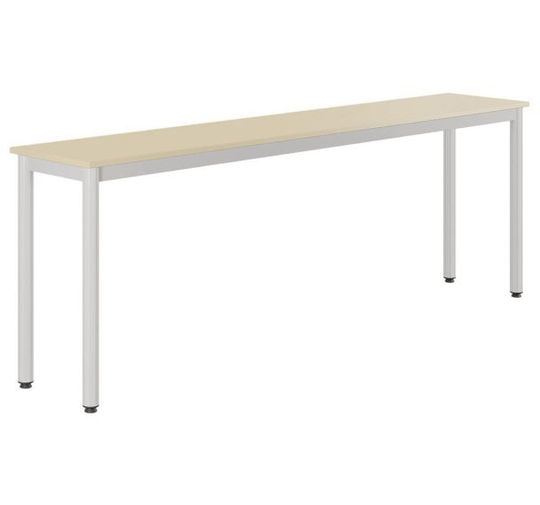 Table Lyra 220 40 cm pieds mélaminé chants polypropylène - Mobidecor