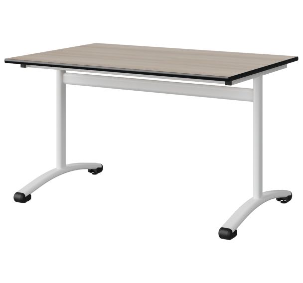 Table Malibu 120x80 dég. lat. strat. antibruit s/moulé- Manutan Expert