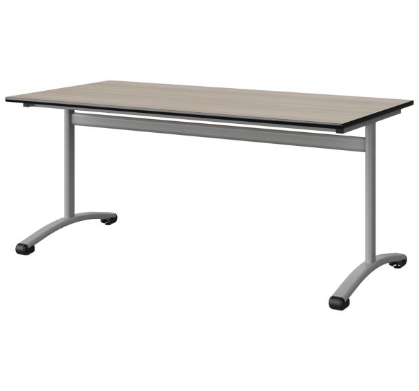 Table Malibu 160x80 dég. lat. strat. antibruit s/moulé- Manutan Expert