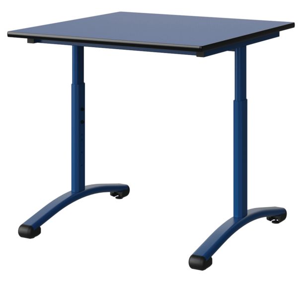 Table Malibu 80x80 régl. T3/T6 strat antibruit surmoulé-Manutan Expert