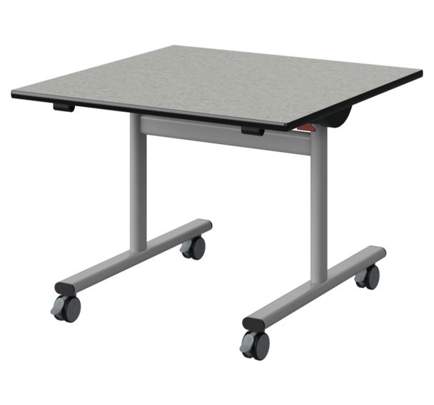 Table Malibu rabattable 80x80 strat isoson surmoulé - Manutan Expert
