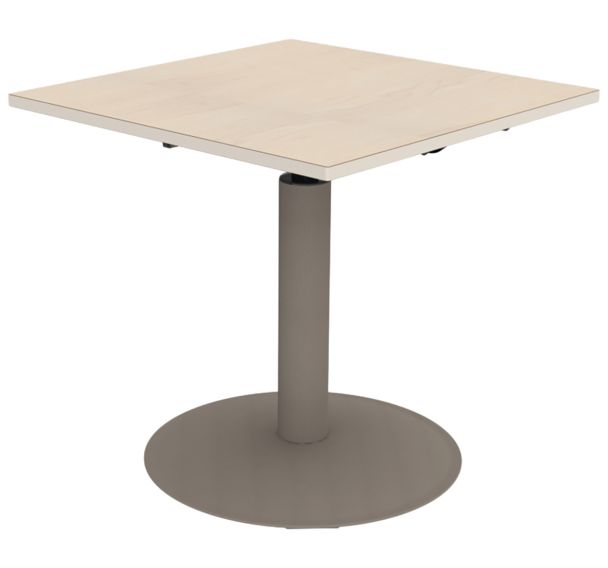 Table Mano 80 80 hauteur réglable plateau stratifié alaisé - Mobidecor