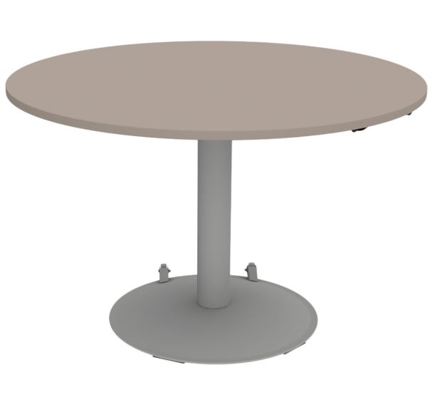 Table Mano mobile ronde hauteur réglable plateau stratifié - Mobidecor