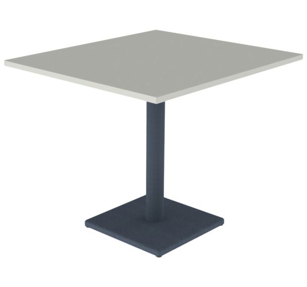 Table Menorca 80 90 cm T6 plateau ép. 24 mm stratifié ABS - Mobidecor