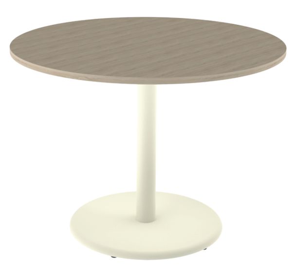 Table Menorca T6 ronde plateau ép. 24 mm stratifié ABS - Mobidecor