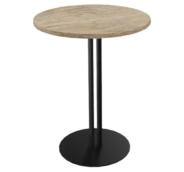 Table ROXANE Ø 60 cm stratifié/acier
