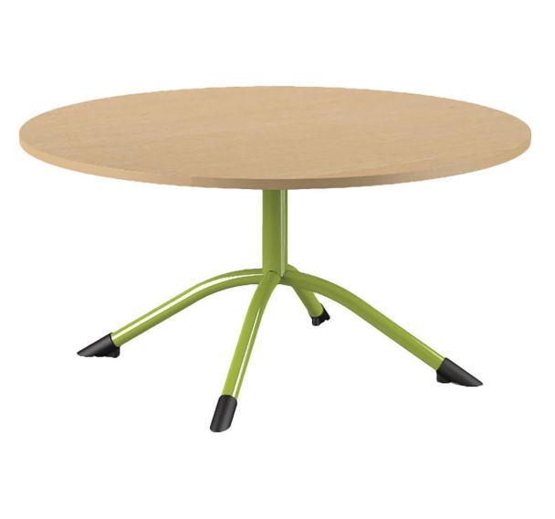 Table Sara ronde Ø 120 cm fixe piètement central stratifié - Mobidecor