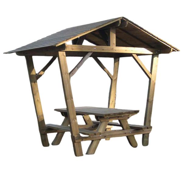Table bancs 3 m pin couverte