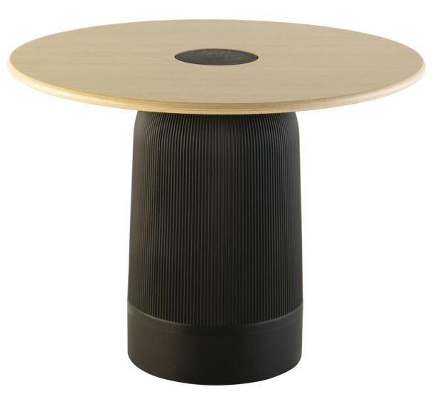 Table basse Mahaia ronde Ø 60 cm pied polyéthylène recyclé - Sokoa