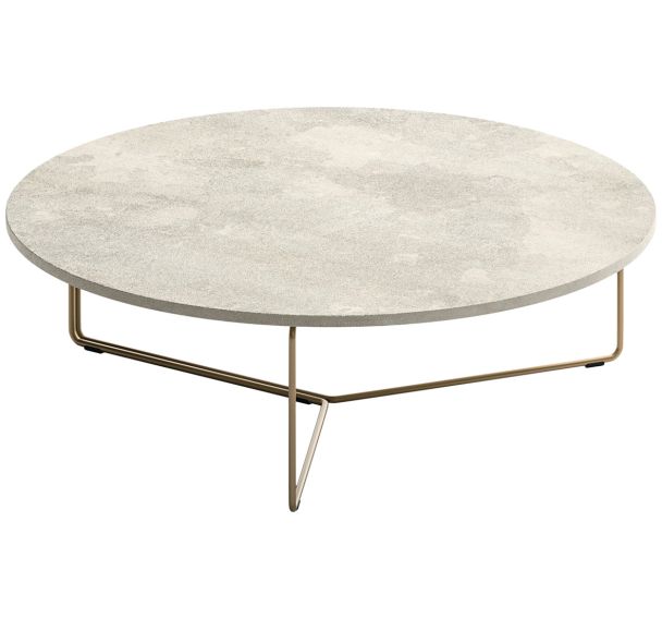 Table basse Montréal pied métal Ø 100 cm - Quadrifoglio