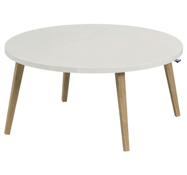 Table basse ronde Upcy Ø 78 cm décor uni - Tizu