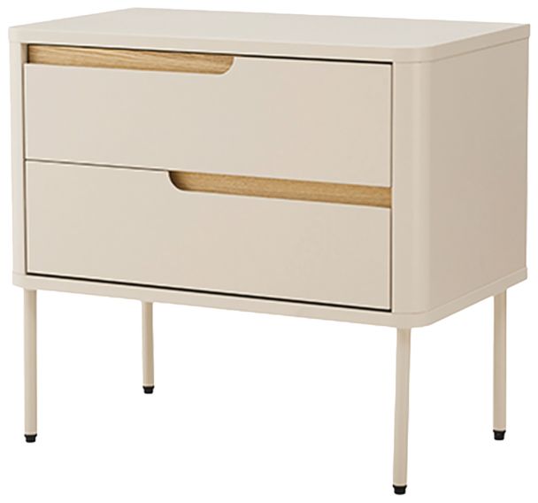 Table de chevet 2 tiroirs Bergen Collection beige-Somcasa