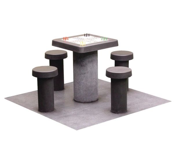 Table jeu Les petits chevaux béton