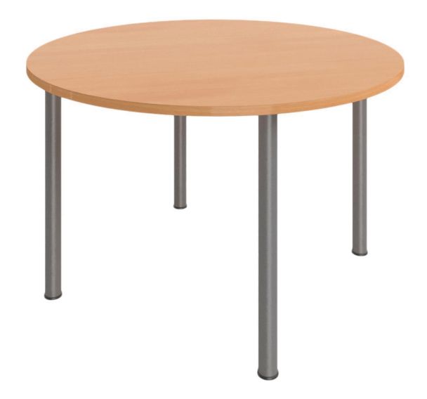 Table réunion Astro ronde 4 pieds Ø 100 cm - Buronomic