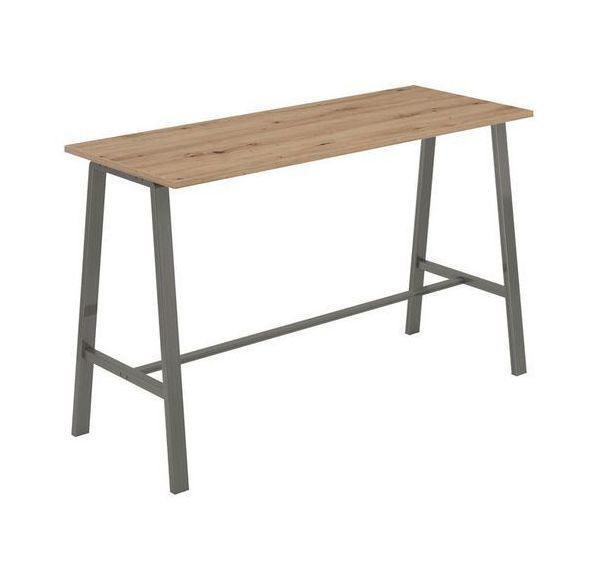 Table de réunion haute 175x68x104cm chêne