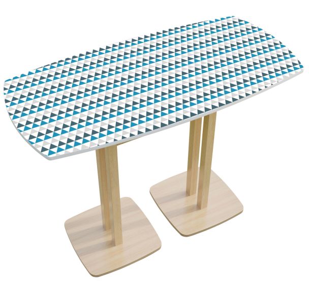 Table réunion haute 6 personnes Woody décor - Manutan Expert